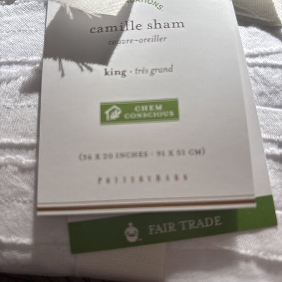 Pottery Barn Camille Sham King New - Picture 4 of 4